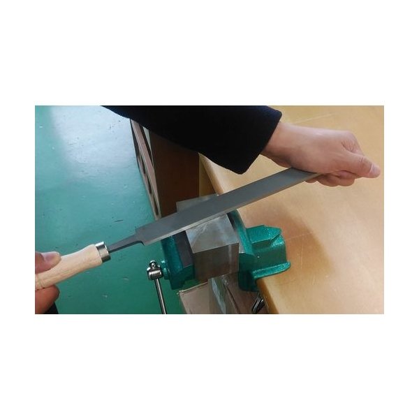 画像2: TRUSCO 鉄工用ヤスリ 木柄付 平 荒目 刃長200 THI200-01-S [102-6221] (2)