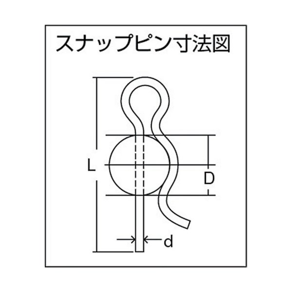 画像2: TRUSCO B88-0008 スナップピン 三価クロメート サイズ8mm 60個入 [161-3316] (2)