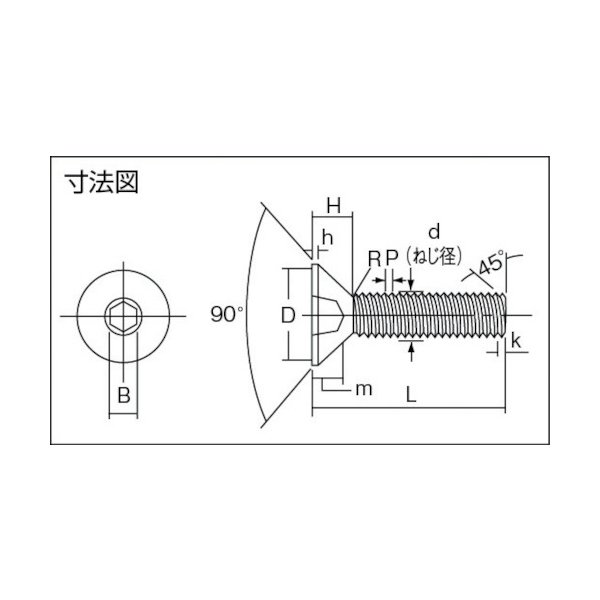 画像2: TRUSCO 六角穴付皿ボルト 黒染め 全ネジ M12×25 10本入 B73-1225 [163-8921] (2)