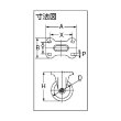 画像2: TRUSCO プレス製ゴムキャスター 固定 Φ130 TK-130 [171-2560] (2)