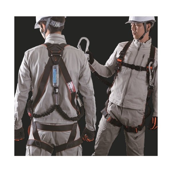 画像5: TRUSCO フルハーネス 伸縮性ランヤード2本セット サイズM TFHWR-M [171-7465] (5)