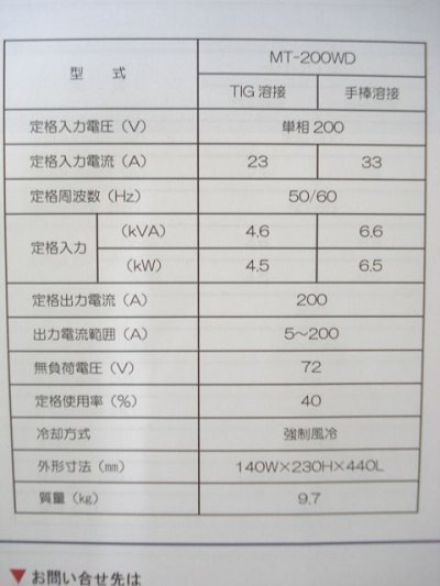 画像2: マイト工業・インバータデジタル直流TIG溶接機