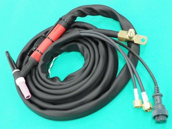 画像1: Panasonic 標準水冷レッドTIGトーチ 300A-4m YT-30TSW2 (1)