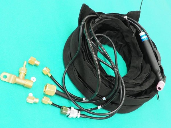 画像4: 【日立TIGアナログ機接続仕様】ウェルドクラフト製/ガスレンズ用水冷TIGトーチ 250A 7.6M 日立アナログ機接続仕様 WP-20-25 (SY-GL9-2.4-#6/SY-HIT-8W) (4)