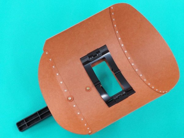 画像4: 手持面 リベッティング遮光面 H002 丸面H型開閉式 星光製作所 (#38036) (4)