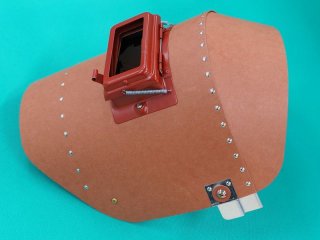 被り面リベッティング遮光面(ファイバー製)No.K005 黒 セット品