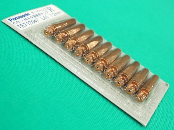 画像2: Panasonic 純正 CO2/MAG用 テーパーレスRチップ 1.2mm-40L 穴径1.3 TET12047 (2)