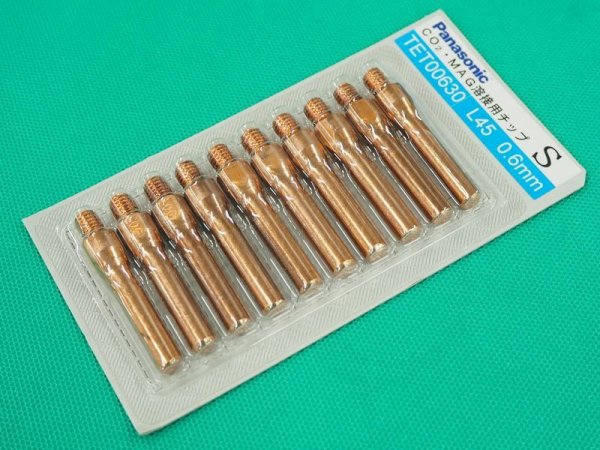 画像2: Panasonic純正 CO2/MAG用 細径ワイヤ用Sチップ0.8mm-45L TET00852 (2)