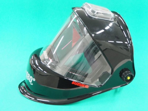 画像1: SUZUKID 180°パノラマワイドビュー液晶式自動遮光面 アイボーグ・ワンエイティ EB-300PW  (1)
