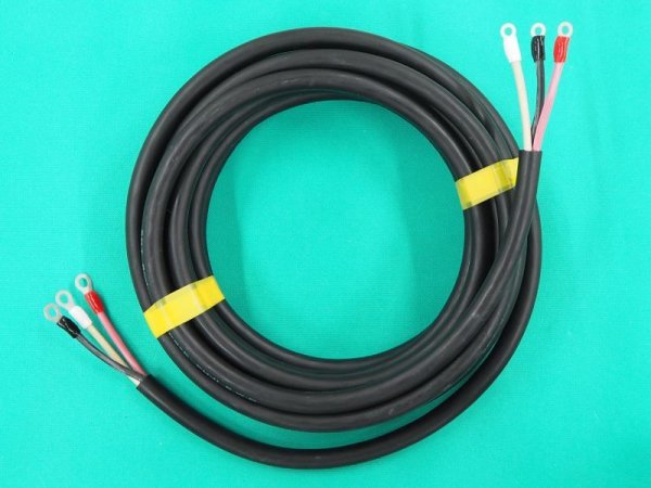 画像1: 電源ケーブル 2CT3×8(3芯-8mm2端子R8-6/R8-8付) (1)