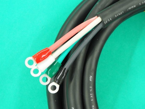 画像2: 移動用キャブタイヤケーブル（電源ケーブル ）2CT4×8(R8-6/R8-6)-m 両端端子付 (2)