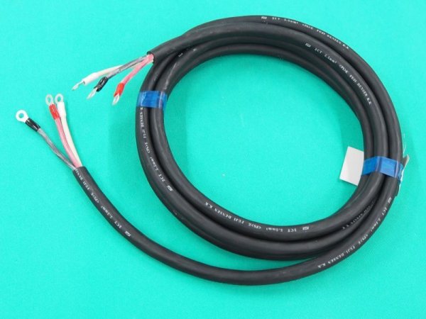 画像1: 電源ケーブル 3芯-3.5mm2 / 2CTx３Cx3.5 両側端子R5.5-6穴付 (1)
