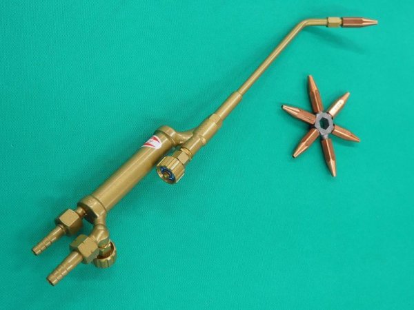 画像2: 溶接と加熱作業に中型溶接器(火口7本付き)アセチレン用 千代田精機 (2)