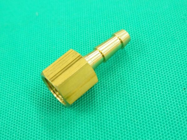 画像1: ダイヘンＴＩＧ溶接機用ガス入口/出口用袋ナット＋ノズル（タケノコ）組 ガス袋ナットH10F19 + ノズルH10F17 (1)