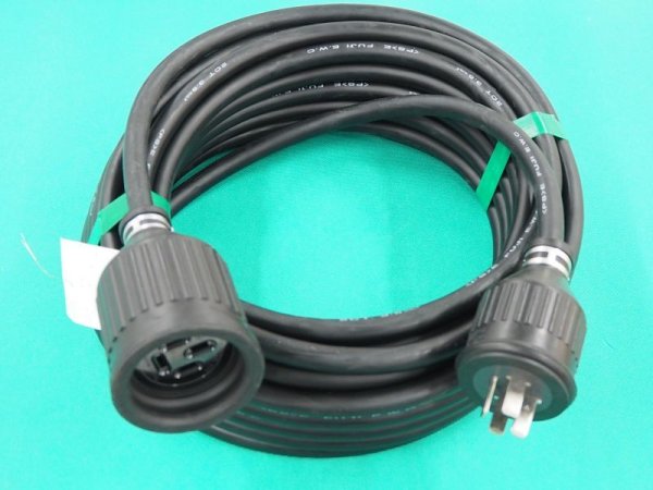 画像1: 延長用 電源ケーブル 3芯 プラグ・ボディ付 5M 2CT3x3.5(WF7420K/WA3429K)-5 (1)