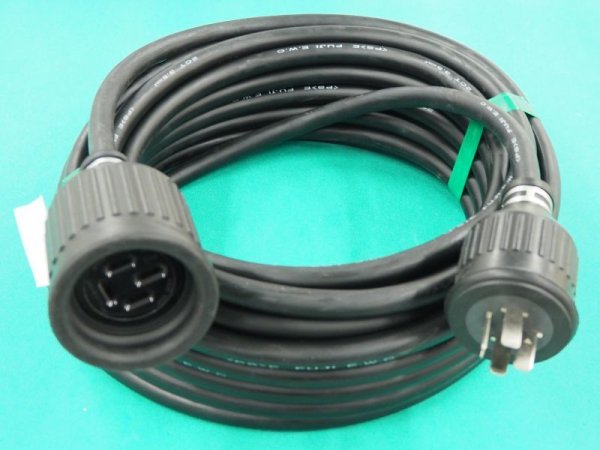 画像2: 延長用 電源ケーブル 4芯 プラグ・ボディ付 3M 2CT4x3.5(WF7420K/WA3429K)-3 (2)