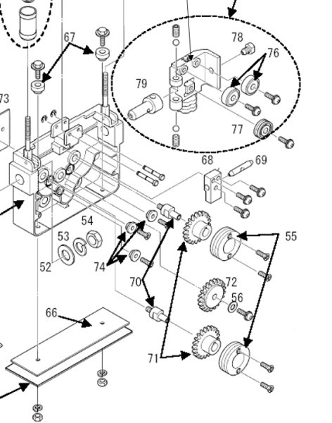 画像1: Panasonic 送給装置部品 フィードローラー軸 MDS00009 (1)