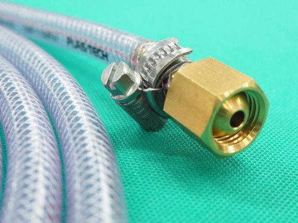 画像2: Panasonic用TIG用ガス入口ジョィント ホース3m付(ホースバンド止め) (2)