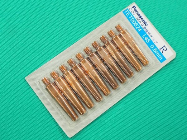 画像1: Panasonic 純正 CO2/MAG用 Rチップ 0.6mm-45L 10本 TET00624 (1)