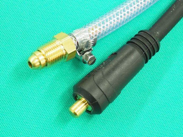 画像2: 新ダイワSTW201A用 150A TIGトーチパワーケーブル接続アダプター (ゴムカバー付) (2)