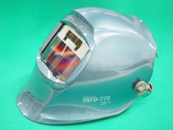 画像1: 超高速自動遮光液晶溶接面（キャップ型）ブルーフィルター INFO-770-C マイト工業 (1)