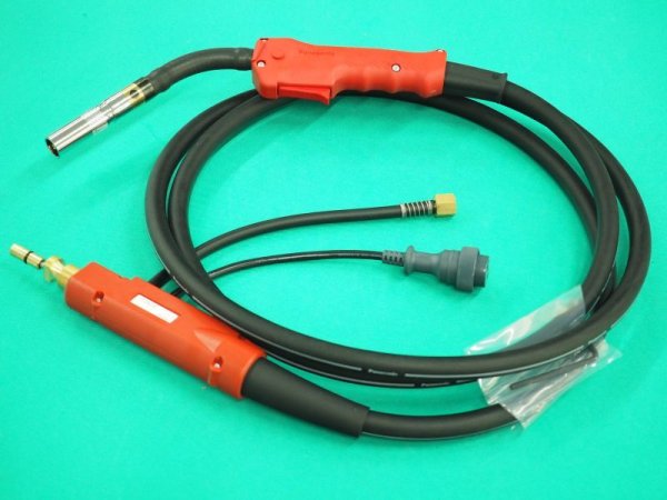 画像1: Panasonic CO2/MAG溶接用トーチ RED TORCH 4 350A YT-35CF4 3m フレキタイプ (1)