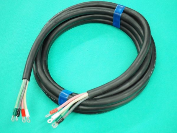 画像2: 電源ケーブル 2CT4×5.5(4芯-5.5mm2端子R5.5-6/R5.5-6付) (2)