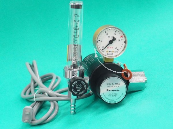 画像1: Panasonic 純正CO2/MAG調整器(ヒーター+2Pプラグ付) YX-25AD1 (53473) (1)