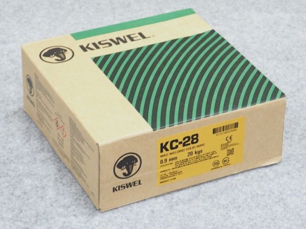 画像1: キスウェル 軟鋼〜490MPa級鋼用 ソリッドワイヤCO2用 KC-28 0.9mm-20kg (1)