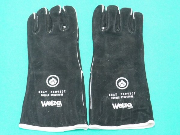 画像2: インナー手袋入 W-0515BK ウェルザブラックハード溶接用5本指 柏田製作所 (2)