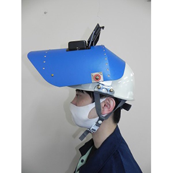 画像10: 溶接面 金具付ヘルメットA型(H) 開閉式窓枠 パスコ製 ステラ STELLA 星光製作所 NH005 （色選択） (10)