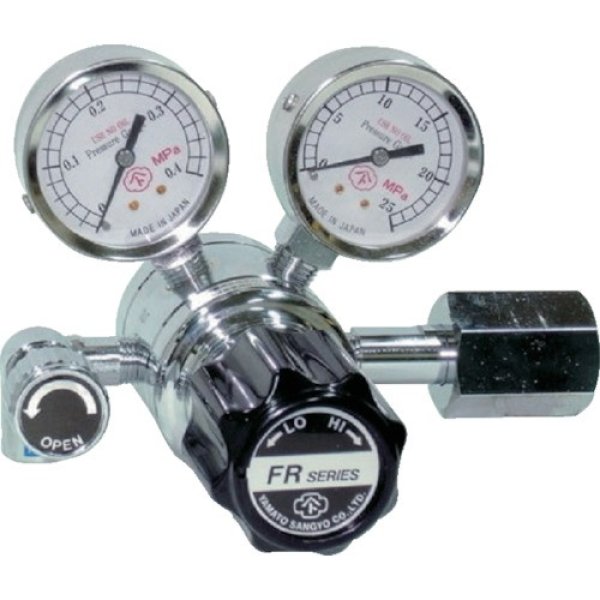画像1: 二段式圧力調整器 FR-1B 真鍮タイプ 酸素・窒素・アルゴン・空気用 ヤマト産業 FR-1B-R-11N01-2204 (1)