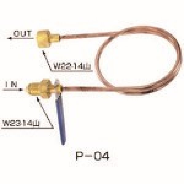 画像1: ボンベ-集合装置連結管 (銅管) P-04 標準品 (1)