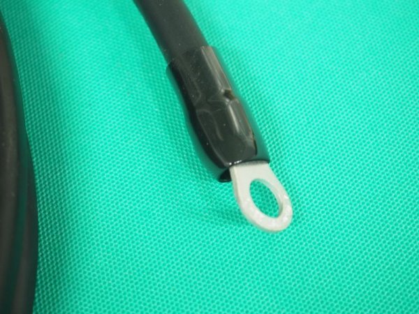 画像3: WCT22 黒色 ゴムカバー付アースクリップ線・端子付R22-10  (3)