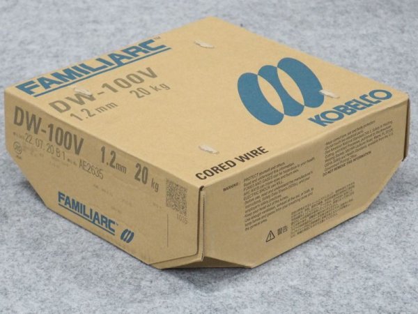 画像2: マグ材料(フラックス入りワイヤ)立向上進重視の全姿勢用 DW-100V  1.2mm-20kg 神戸製鋼所 (2)