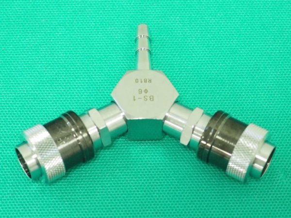画像2: アポロコック　酸素ガス用ホース分岐ソケット(入力ホース差φ6） BS-1  小池酸素工業 (2)