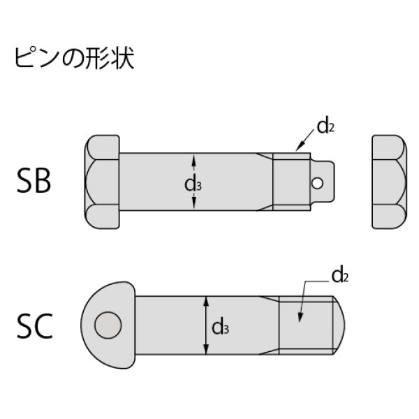 画像3: JISシャックルM級（ストレートタイプ・Ｕ字形）黒 SB-20（メッキなし）3010548 大洋製器 (3)