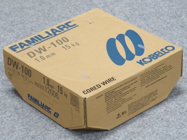 画像1: 【廃盤】全姿勢用フラックス入りワイヤ DW-100 1.0mm-15kg 神戸製鋼所 (1)