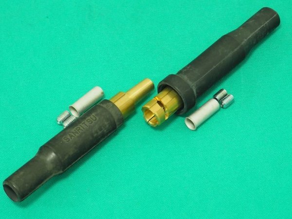 画像2: アルミケーブル用ジョイント JA300AL (300A) 1本 ネジ止式 耐熱ゴム 三立電器 (2)