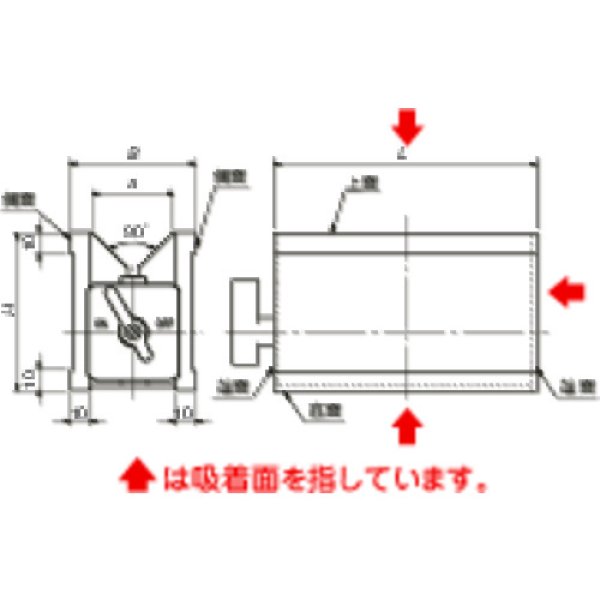 KANETEC カネテック  マグネットV形ホルダ KVA-1A - 1