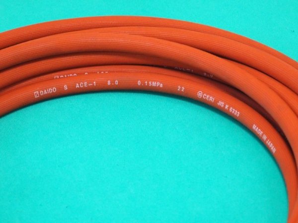 画像1: 溶断溶接用ゴムホース アセチレンホース  注文単位1m 6.8.9  (1)