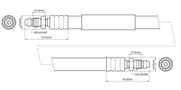 画像3: ウェルドクラフト 空冷用パワーケーブル 赤 ブレードホース 57Y01RC 150A-3.8m (3)