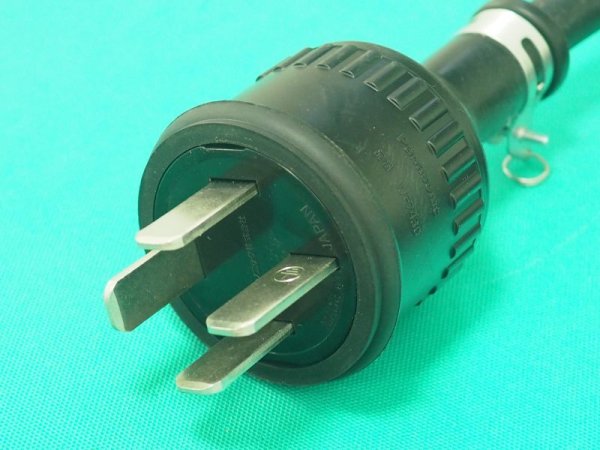 画像2: 電源ケーブル 2CT4x5.5SQ 5m (4芯-5.5mm2端子R5.5-6 / 200V30A用プラグWF7430) (2)