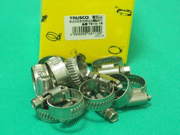 TRUSCO ホースバンド オールステンレス 傷防止タイプ(10個入) 10 TRUSCO ホースバンド オールステンレス 傷防止タイプ(10個入) 10