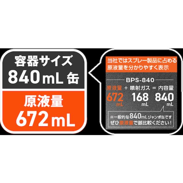 画像8: TRUSCO ブレーキ&パーツクリーナー速乾タイプ 840ml BPS-840 [572-0781]  (8)