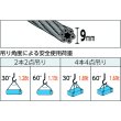 画像2: TRUSCO 玉掛ケワイヤーロープ 段落シ 9mmX2.5m TWD-9S2.5 [489-2151] (2)