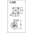 画像2: ハンマー 旋回式ゴム車輪 65mm ストッパー付 413S-R65 [125-1686] (2)