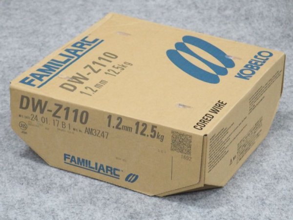 画像1: マグ材料(フラックス入りワイヤ) DW-Z110  1.2mm-12.5kg 神戸製鋼所 (1)
