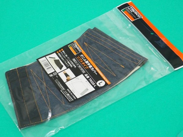 画像4: TRUSCO デニム製手首カバー ソフトタイプL TKGS-L [787-9733] (4)
