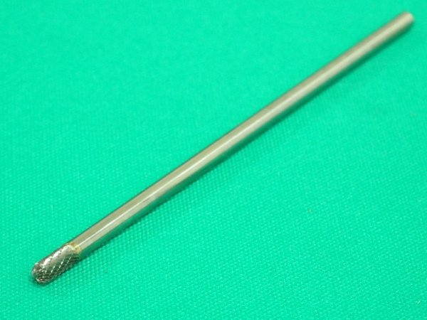 画像2: TRUSCO 超硬バー 先丸円筒型 Φ6X刃長12.7X軸6 ロング ダブルカット TB2C060L150 [436-3973] (2)